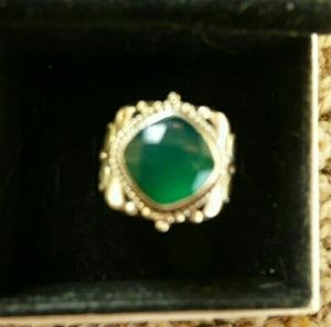 ARTISAN GREEN JADE RING